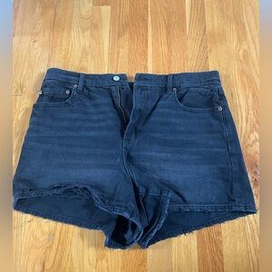 American Eagle Outfitters Black Jean Shorts High-Waisted